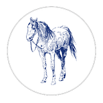 07-Horse-White Circle-no words-grey outline