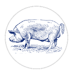 12-Pig-White Circle-no words-grey outline