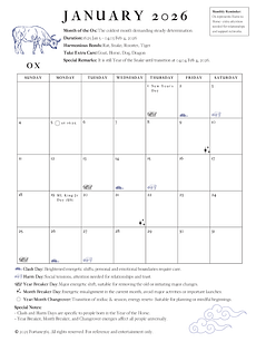 Basic-2026 Monthly Wall-1824-Calendar-07-Horse 2